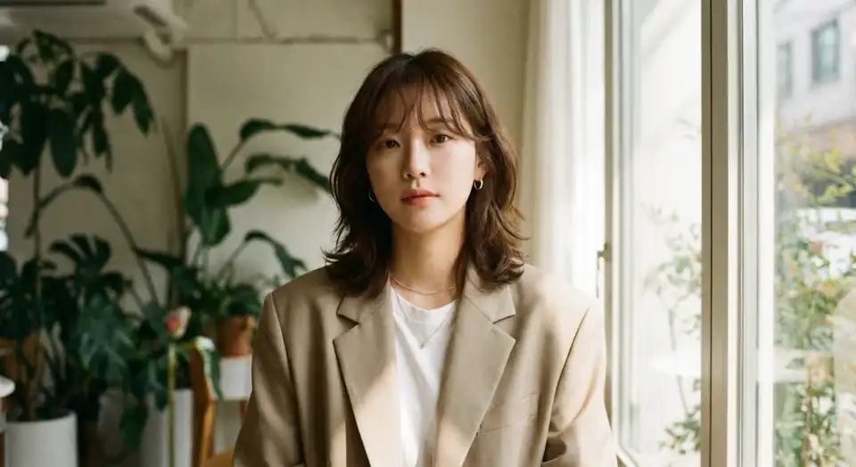 시스루 뱅 커트