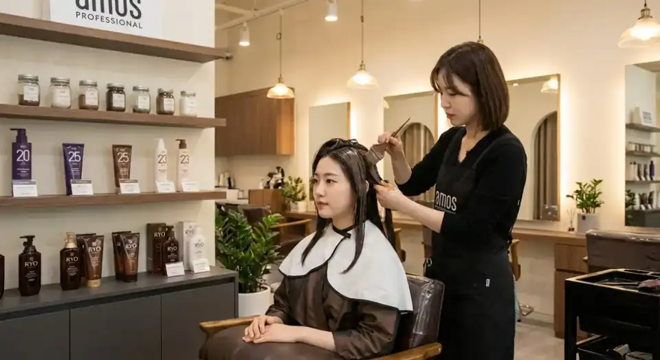 헤어 컬러링 염색 과정